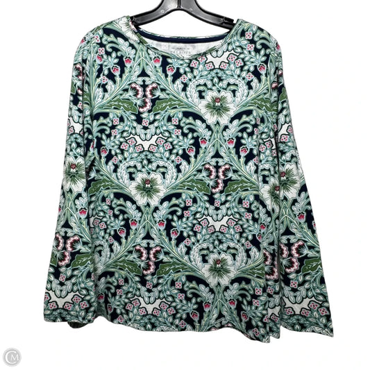 Top Long Sleeve By Talbots In Floral Print, Size: Xl