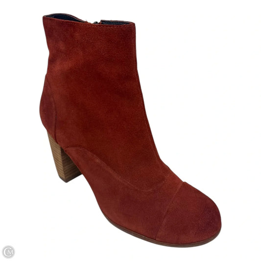 Suede Boots Ankle Heels By Dolce Vita In Orange, Size: 8