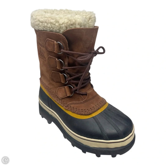 Boots Snow By Sorel In Black & Tan, Size: 6