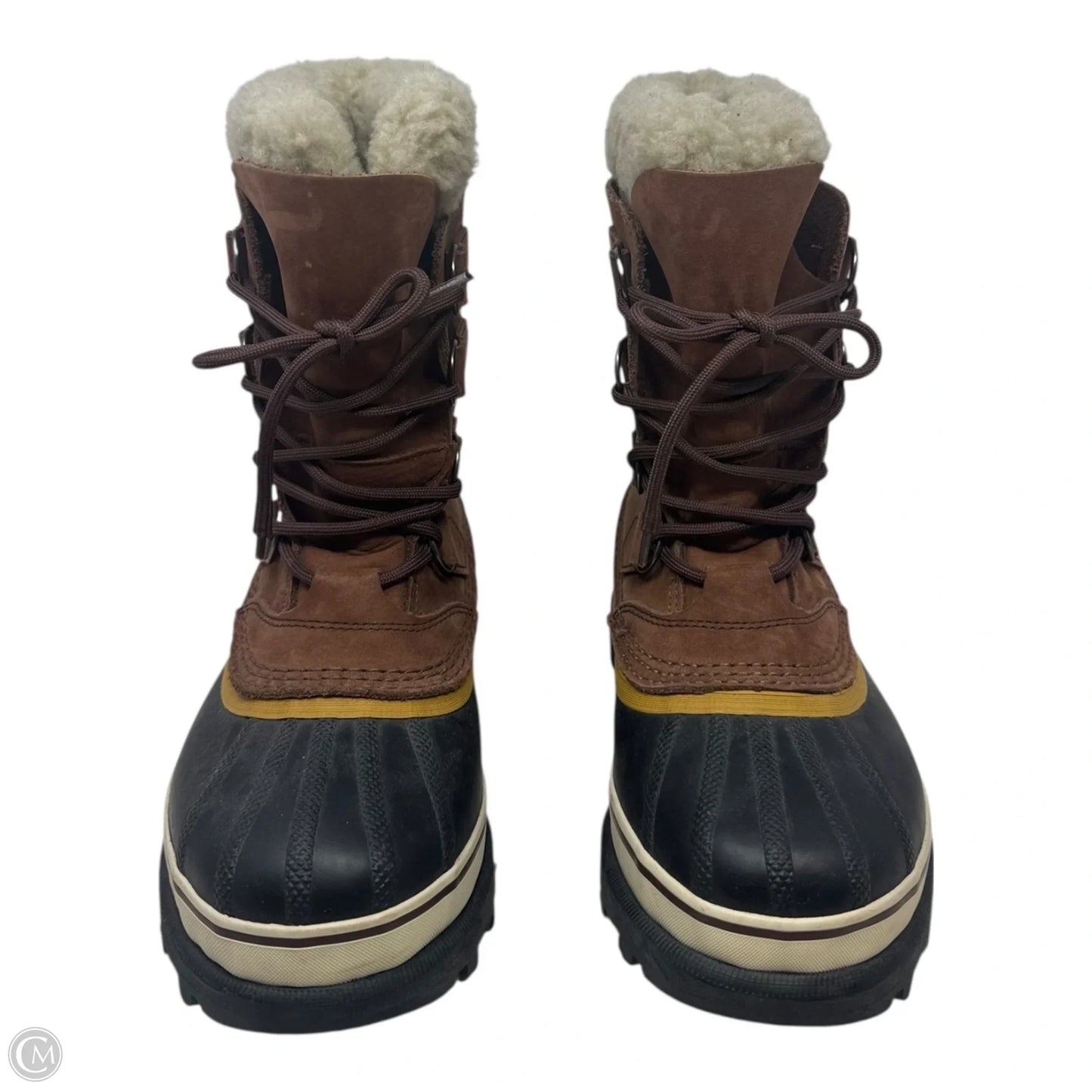 Boots Snow By Sorel In Black & Tan, Size: 6