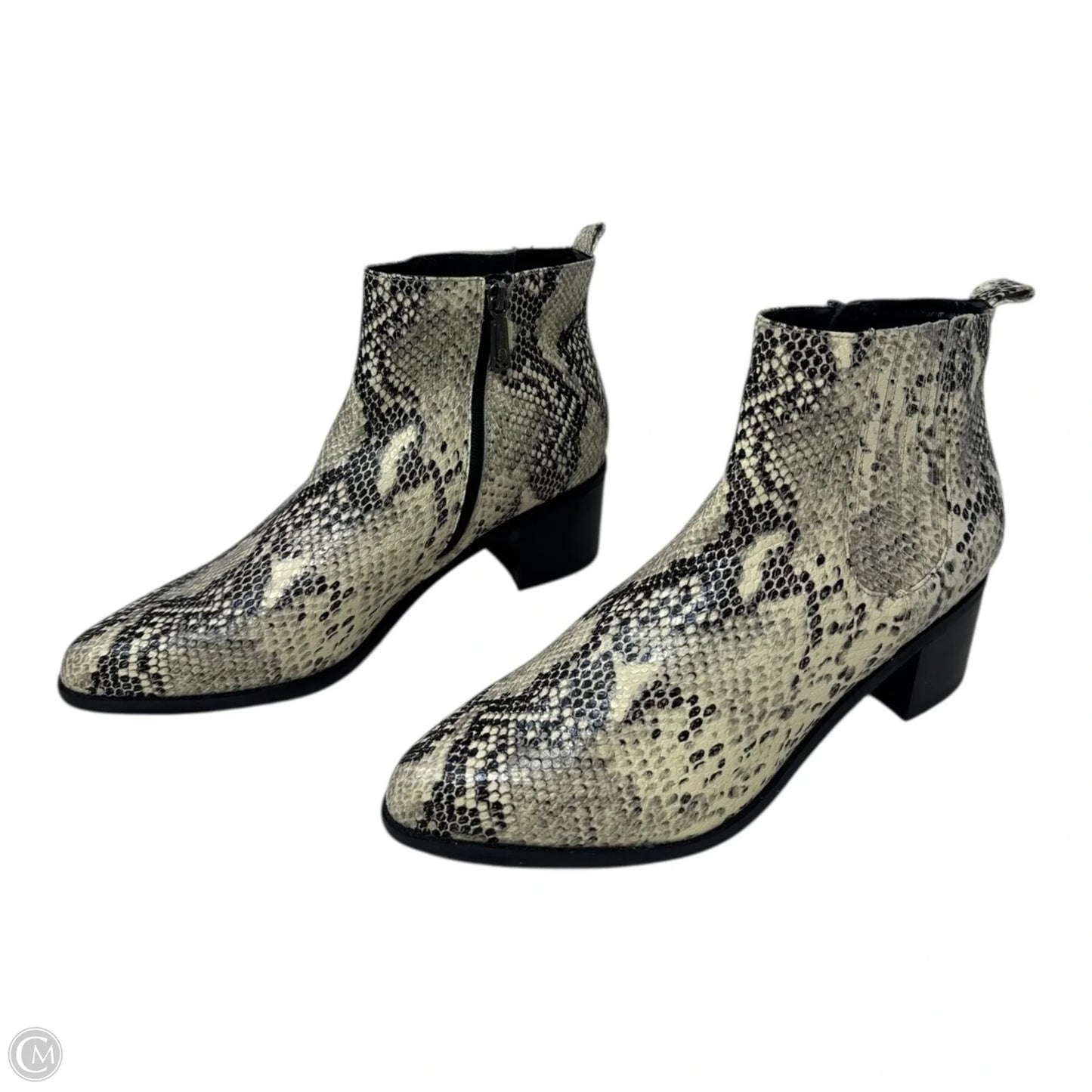 Boots Ankle Heels By Blondo In Snakeskin Print, Size: 11
