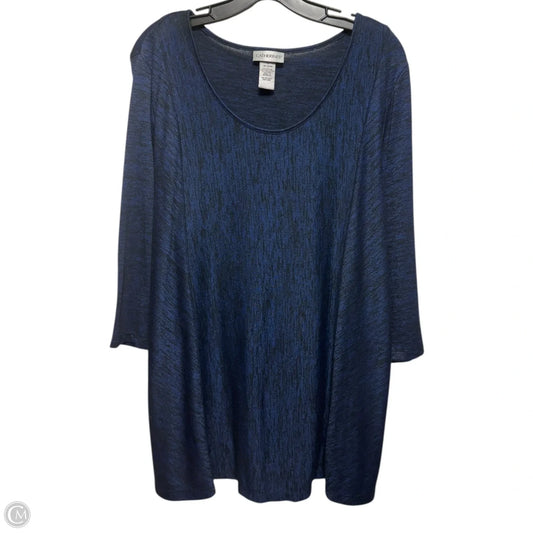Top Long Sleeve By Catherines In Navy, Size: 1x