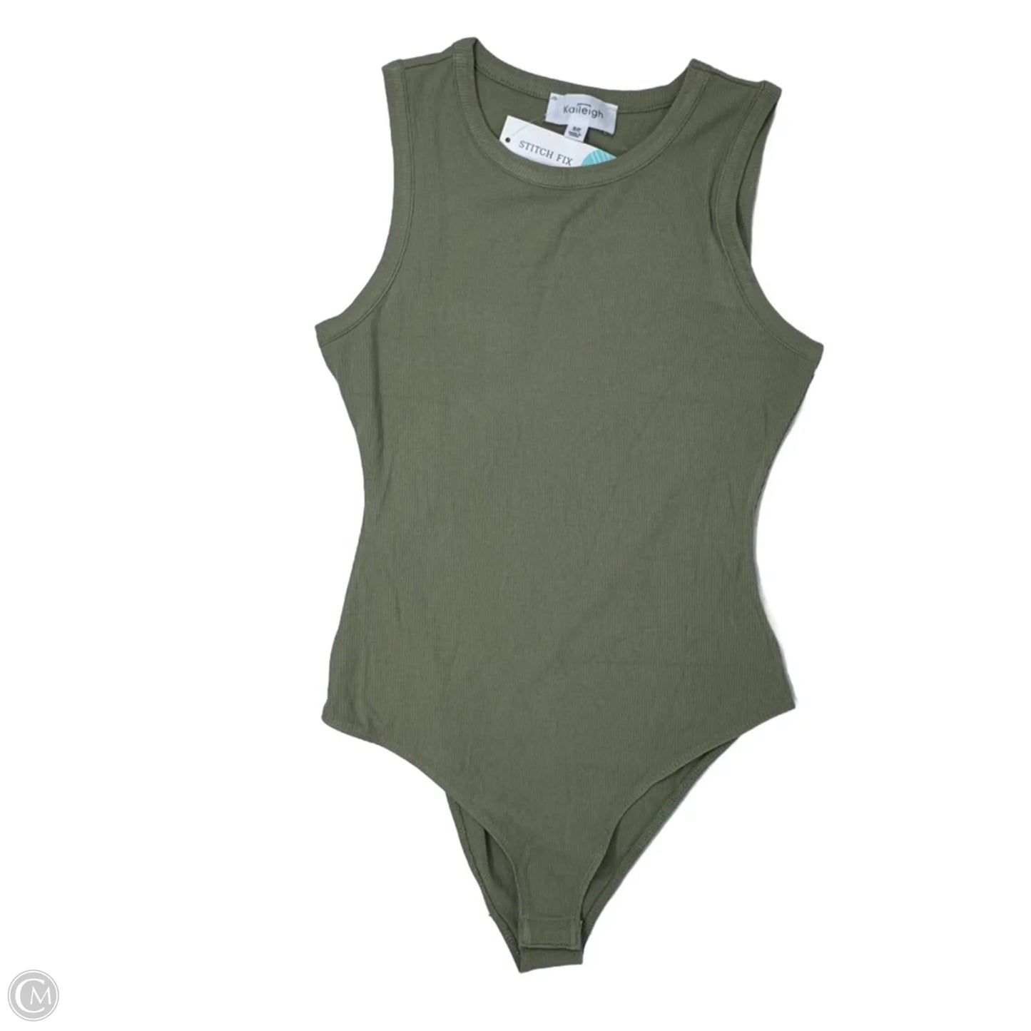 Chana Knit Bodysuit sleeveless By Kaileigh In Olive, Size: S
