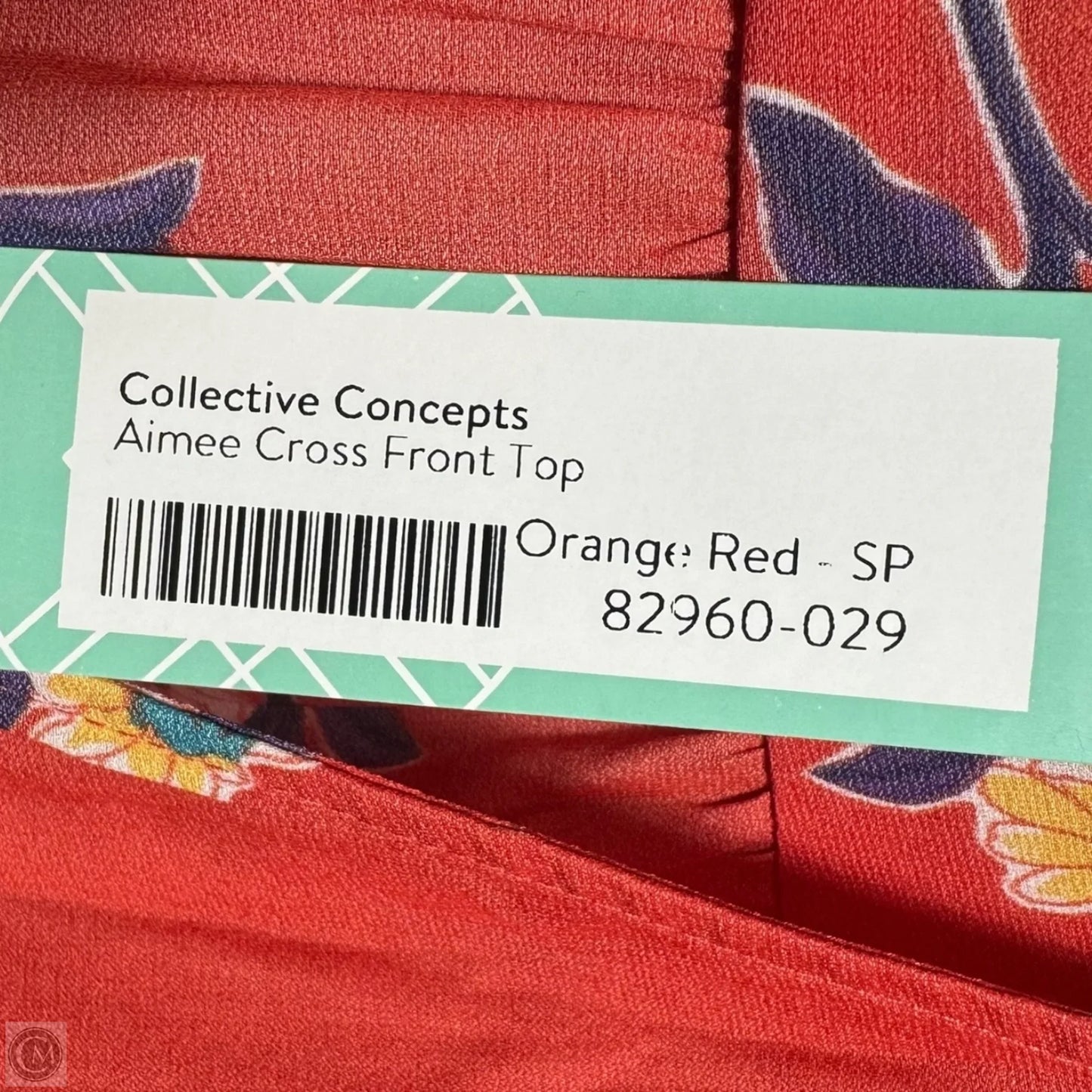 Aimee Cross Front Top Long Sleeve By Collective Concepts In Floral Print, Size: S