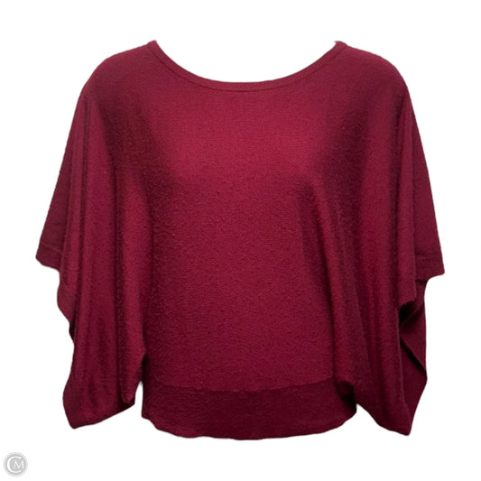 Wool Bateau Neck Dolman Sleeve Sweater Designer By Lafayette 148 In Maroon, Size: M
