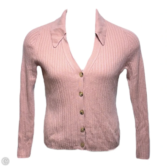 Lazana Cashmere Polo Cardigan Sweater By Veronica Beard In Pink, Size: L