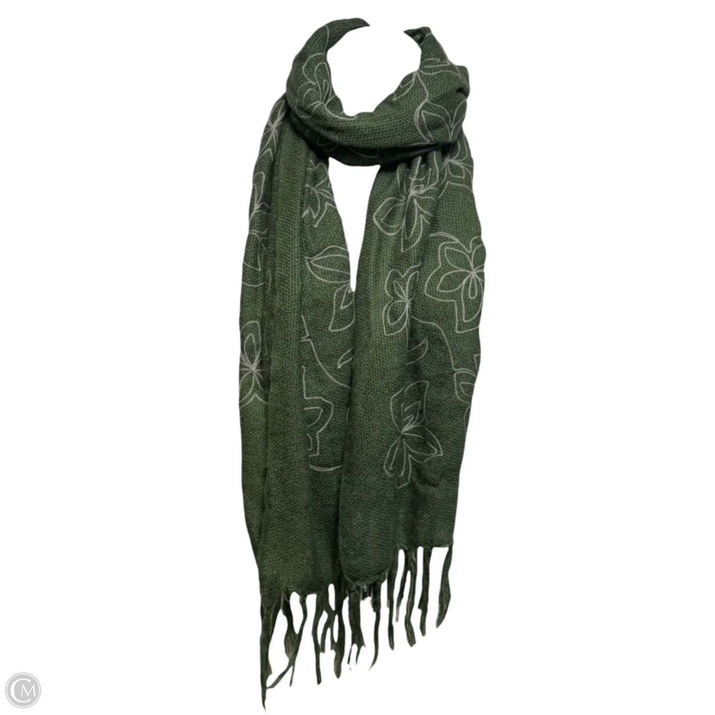 Floral Embroidered Scarf Long