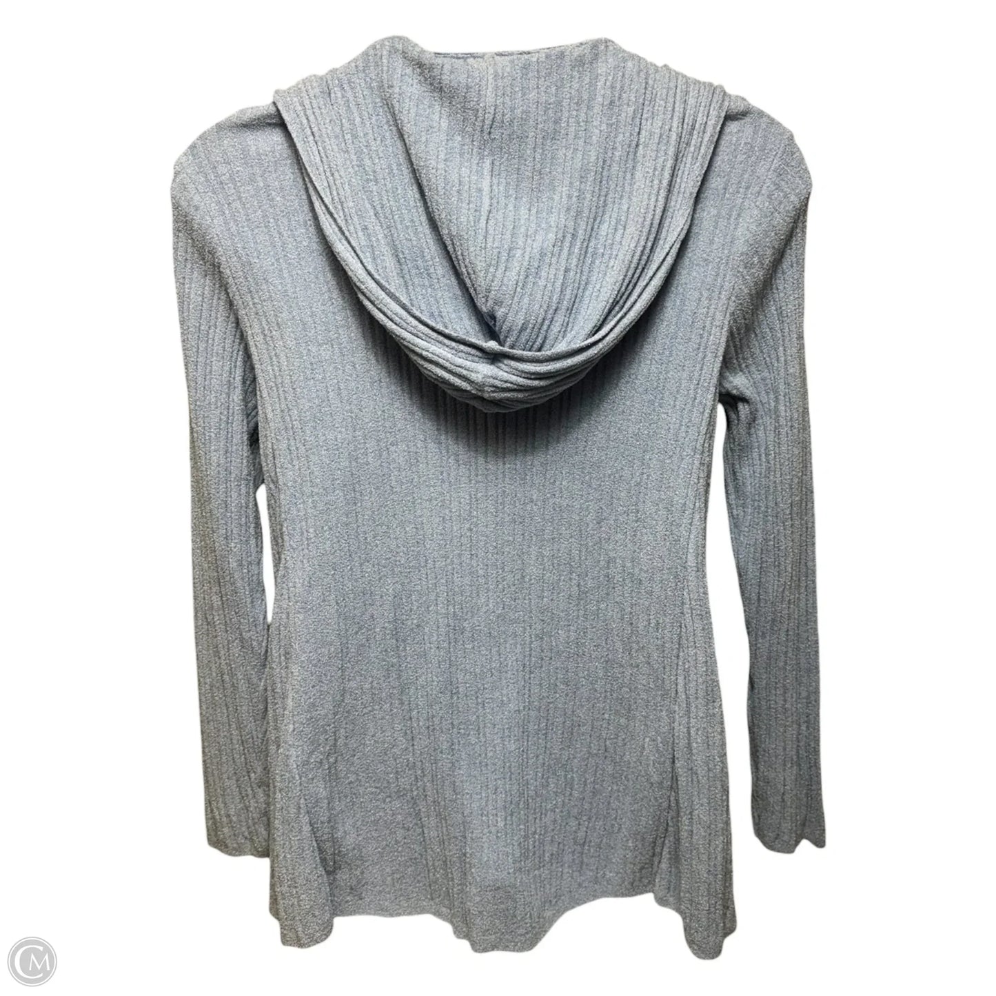 CozyChic Ultra Lite Oasis Ribbed Hoodie Cardigan By Barefoot Dreams In Blue, Size: 2x