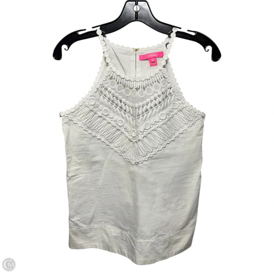 Top Sleeveless Designer By Lilly Pulitzer In White, Size: 0