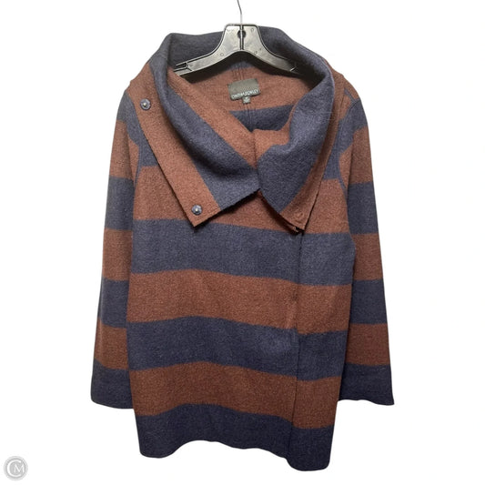 Wool Jacket By Cynthia Rowley In Blue & Brown, Size: M
