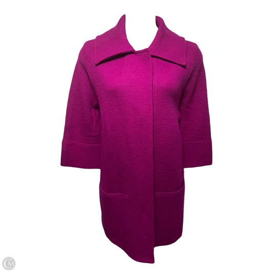 Coat Wool By Anne Klein In Purple, Size: M