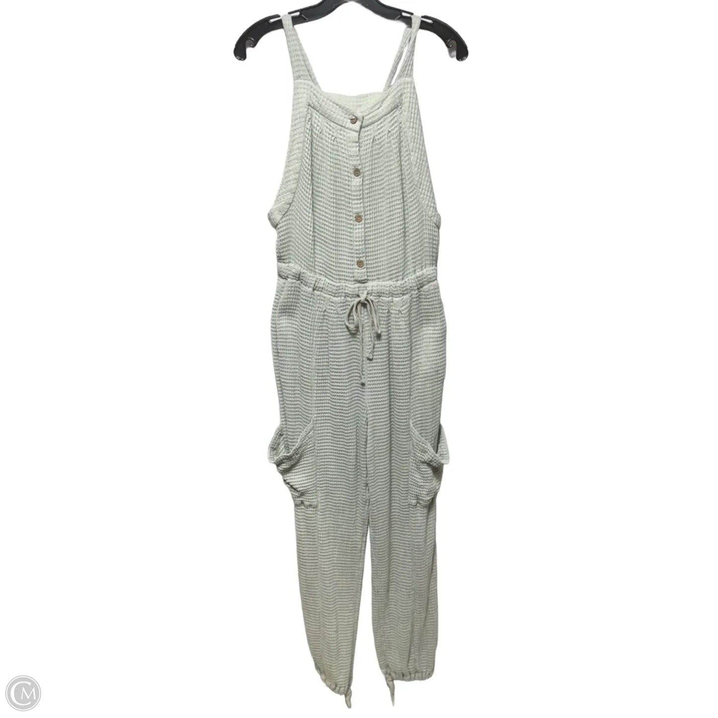 Waffle Jumpsuit By Free People In Green, Size: S