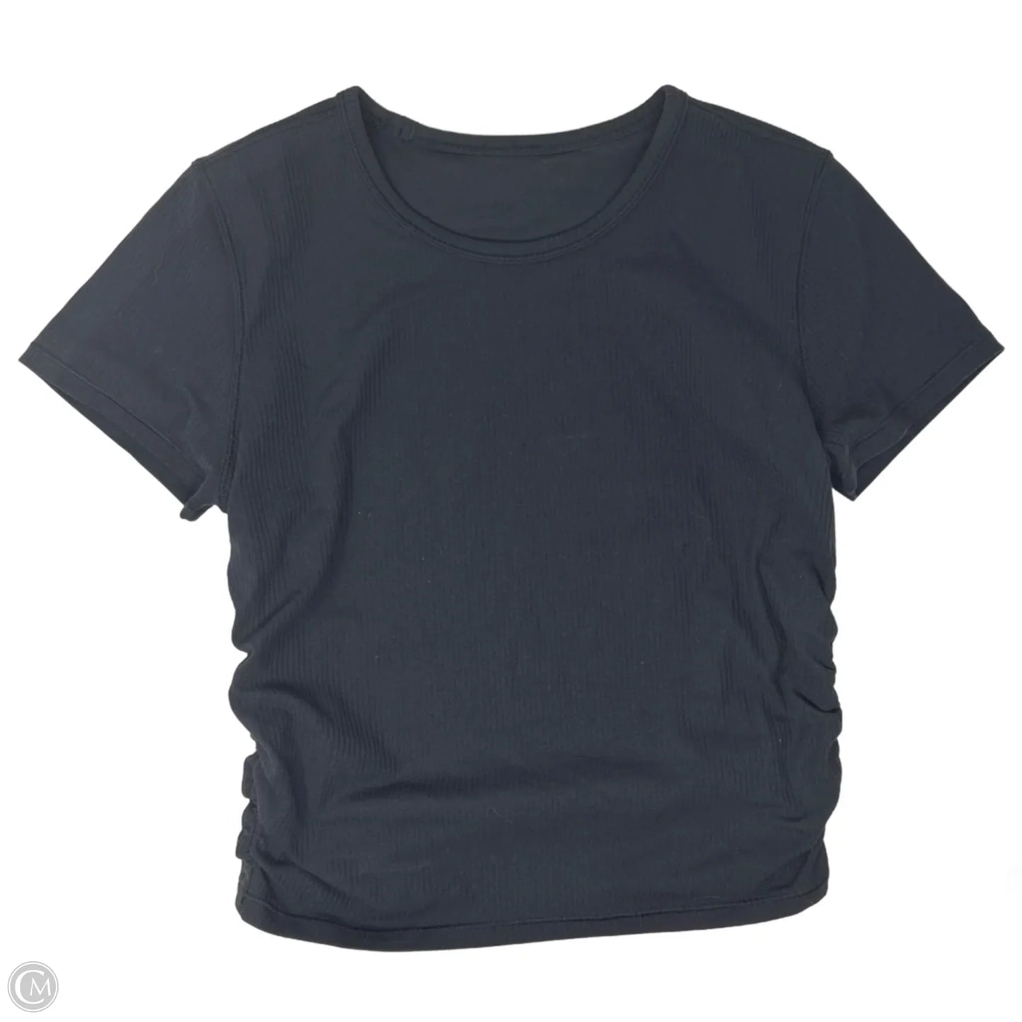 Ruched Athletic Top Short Sleeve By Lululemon In Black, Size: S