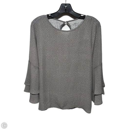 Top Long Sleeve By Loft In Polkadot Pattern, Size: Xs