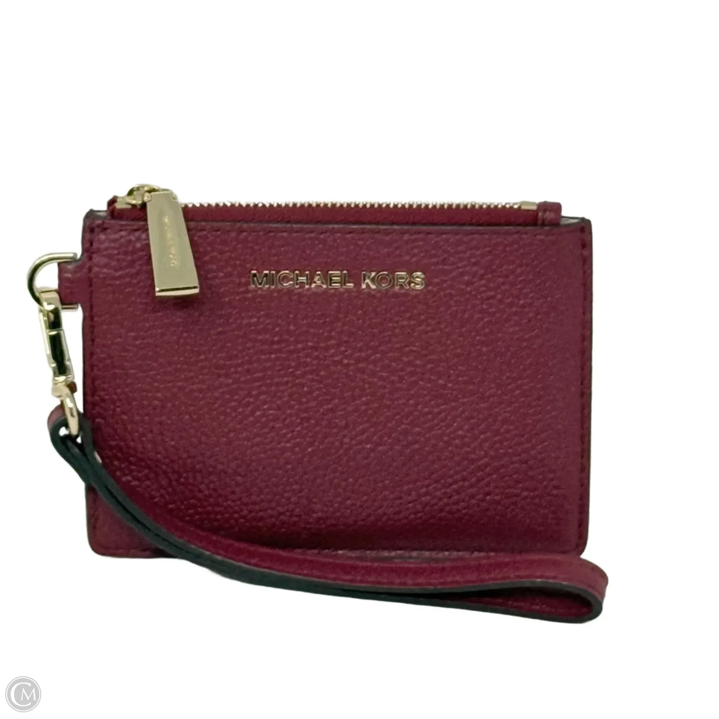 Leather Coin Purse Wallet Designer By Michael Kors, Size: Small