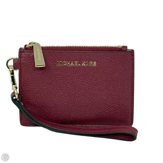 Leather Coin Purse Wallet Designer By Michael Kors, Size: Small