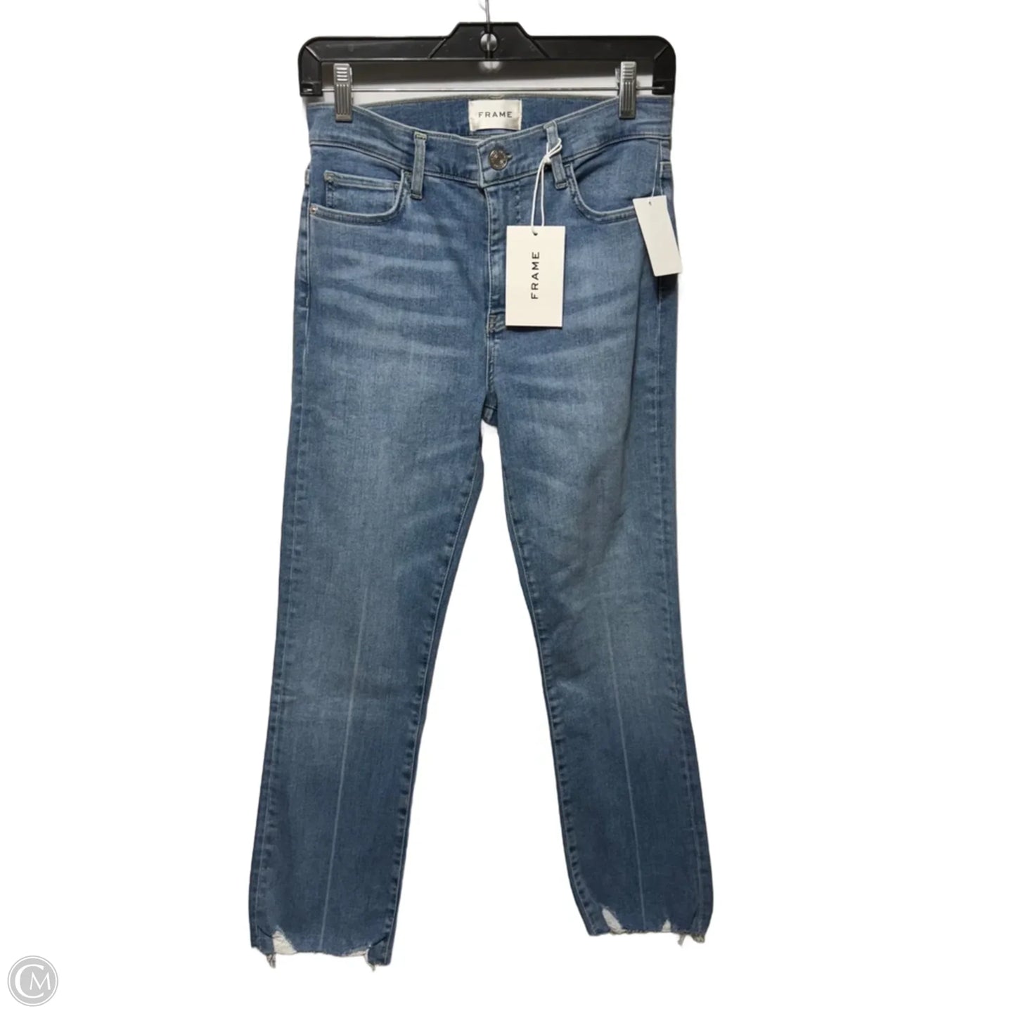 Le High Straight Jeans By Frame In Blue Denim, Size: 2
