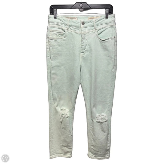 High Rise Slim Distressed Jeans By Pilcro In Green, Size: 10/30