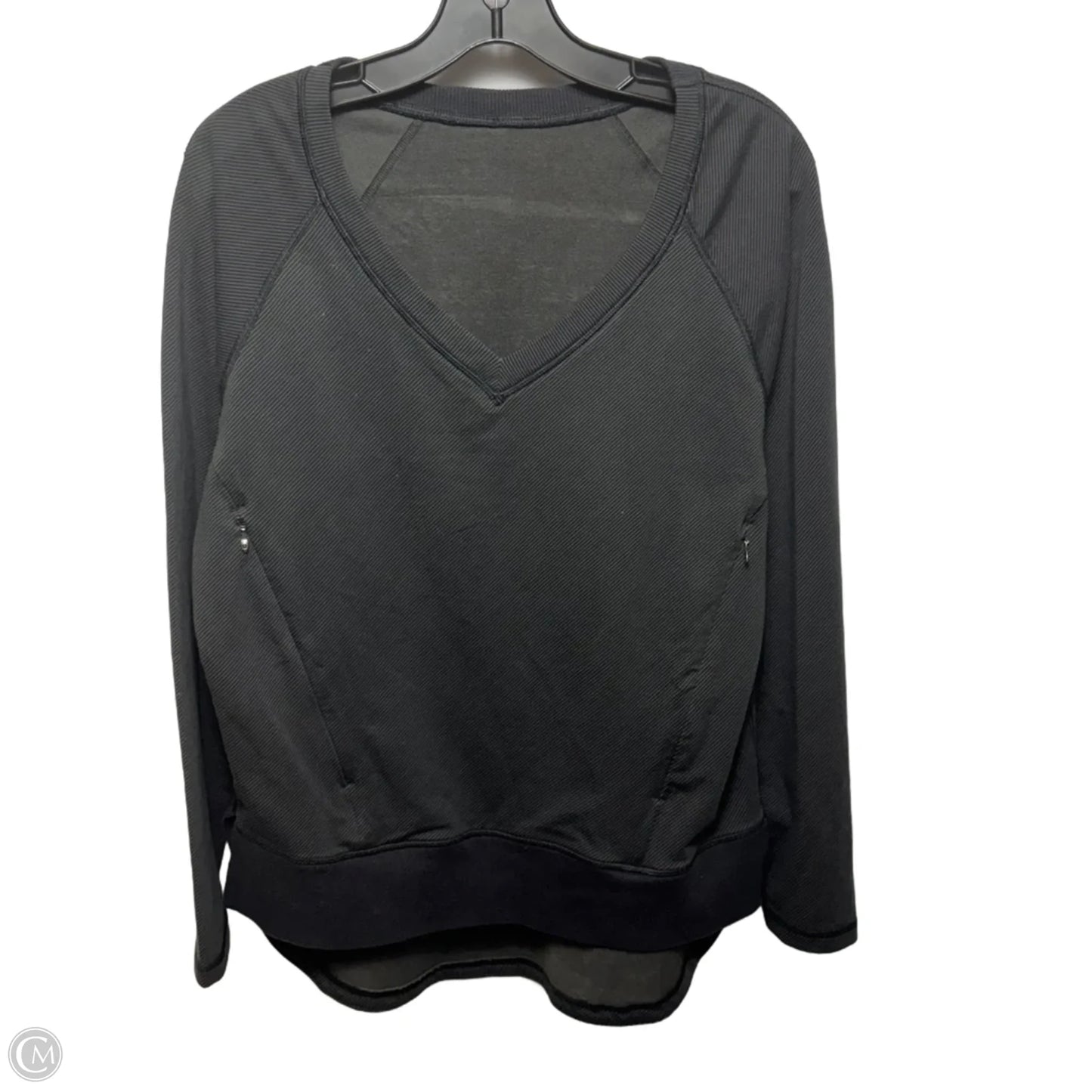 Sweatshirt V Neck By Lululemon In Black, Size: 6