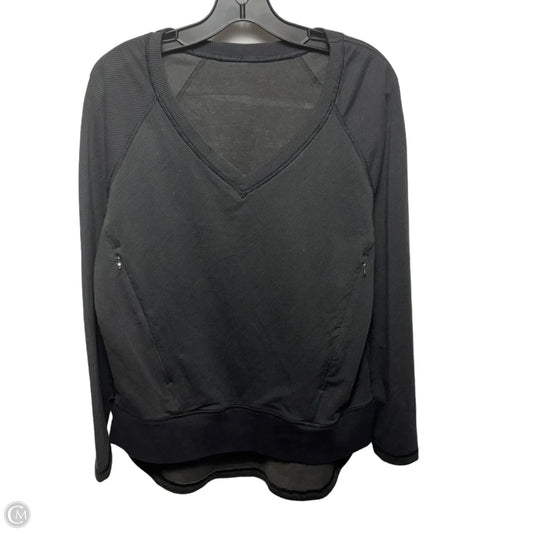 Sweatshirt V Neck By Lululemon In Black, Size: 6