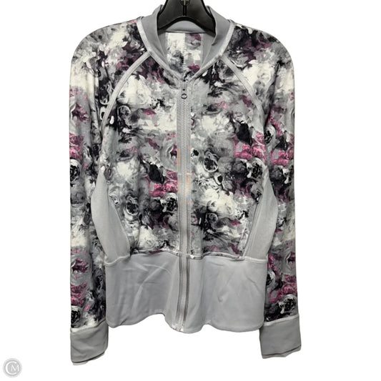 Athletic Jacket By Lululemon In Floral Print, Size: 8