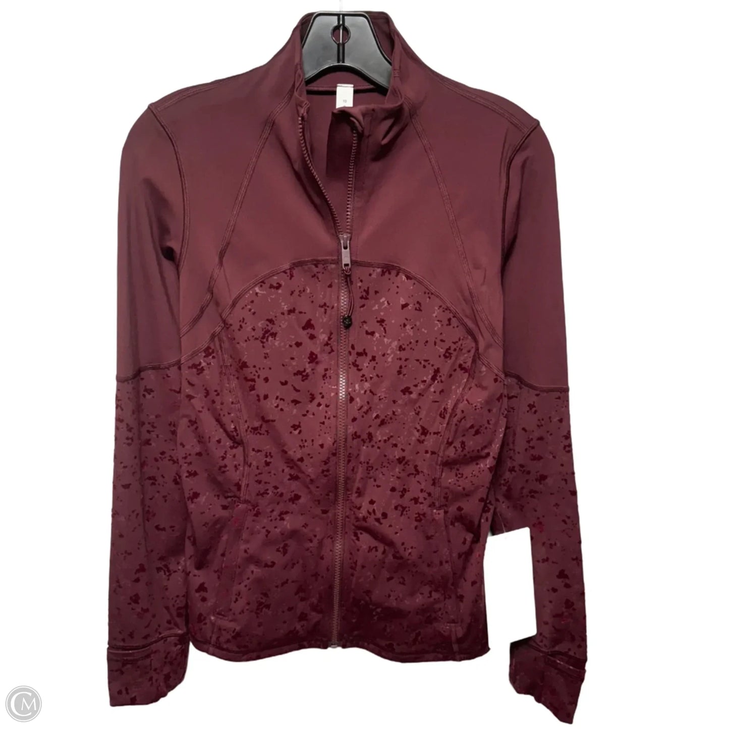 Define Athletic Jacket By Lululemon In Maroon, Size: 10