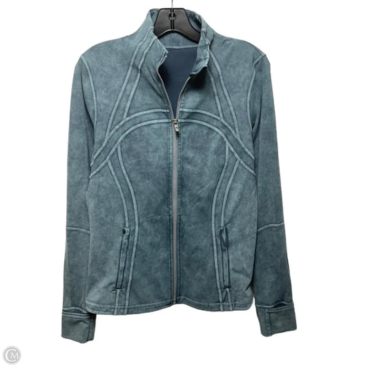Athletic Jacket By Lululemon In Blue, Size: 12