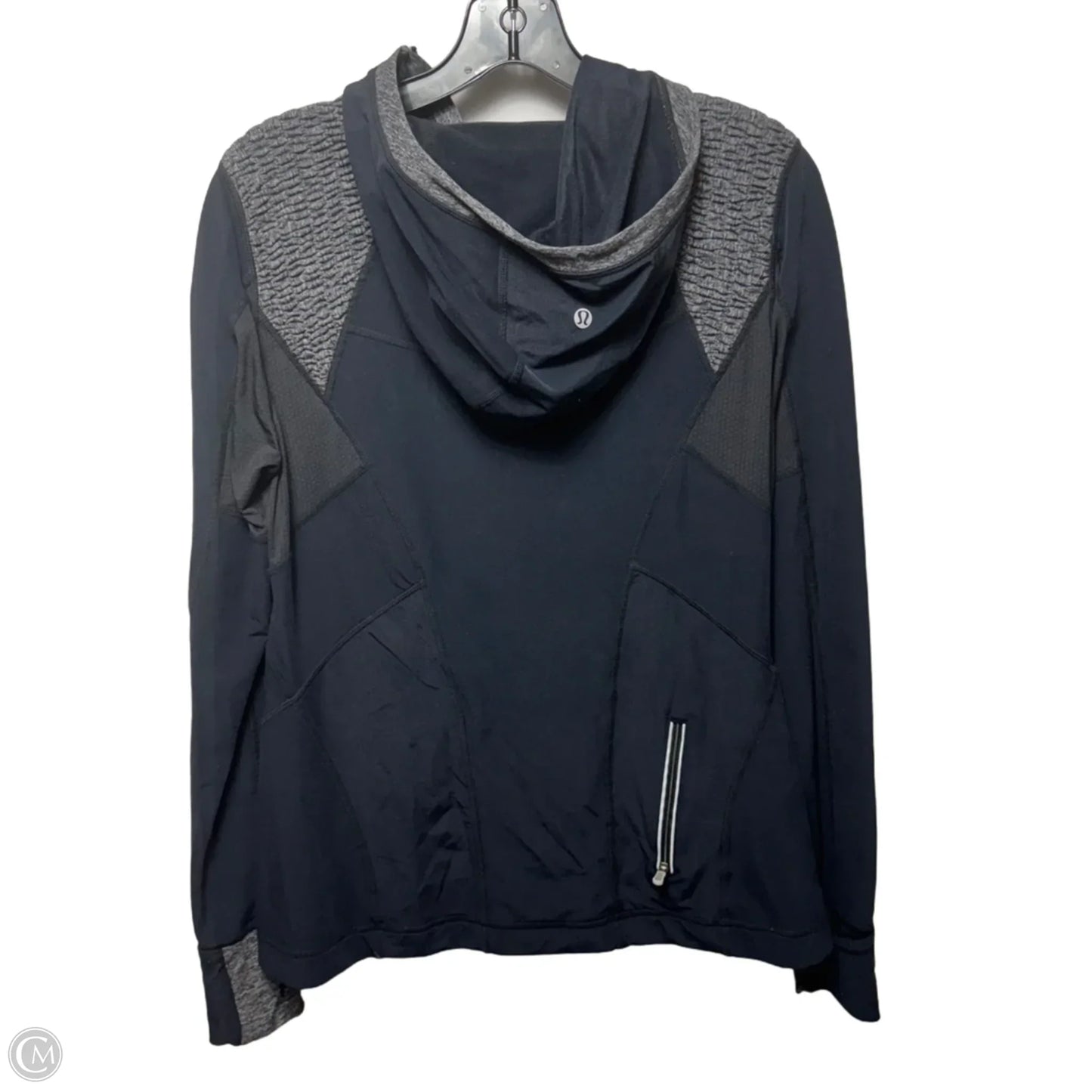 Hooded Athletic Jacket By Lululemon In Black, Size: 10