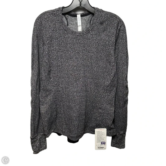 Runderful Athletic Top Long Sleeve Crewneck By Lululemon In Black & White, Size: 10