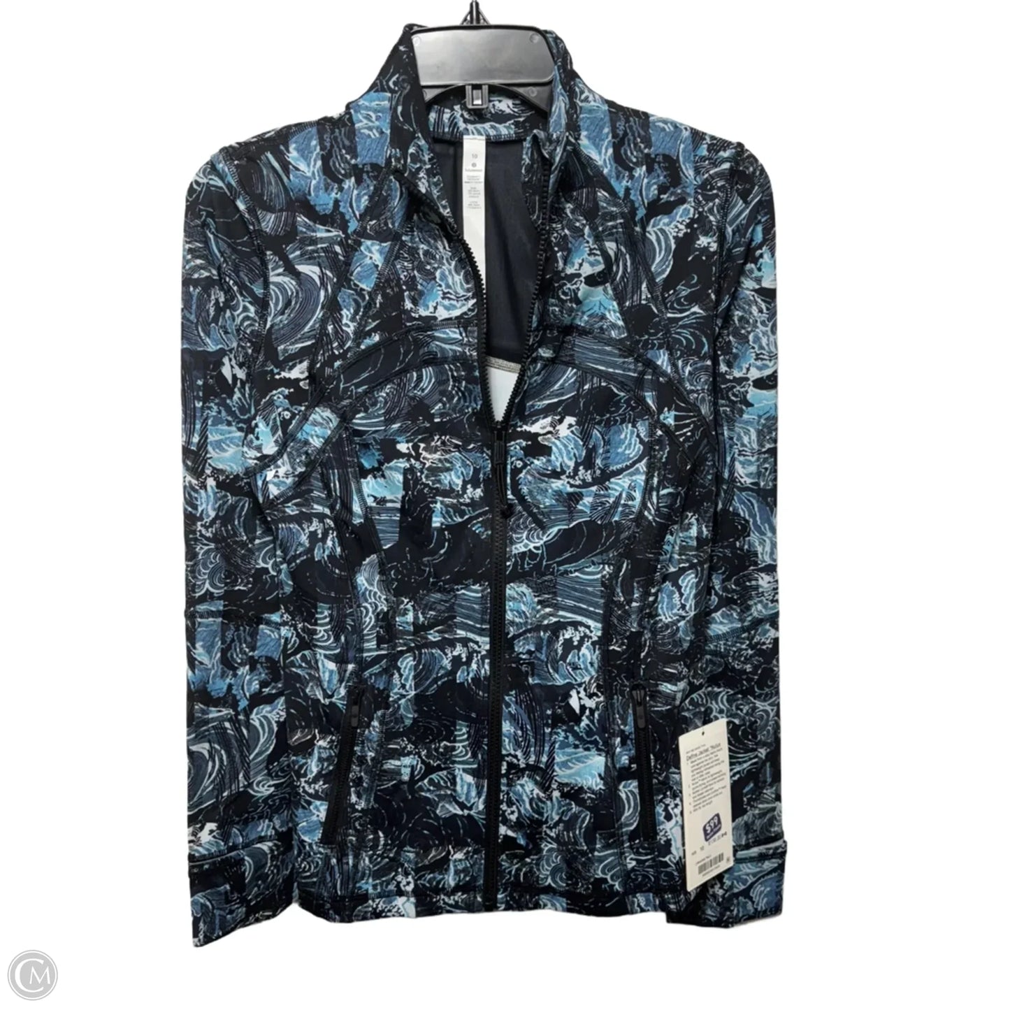 Manteau Athletic Jacket By Lululemon In Black & Blue, Size: 10