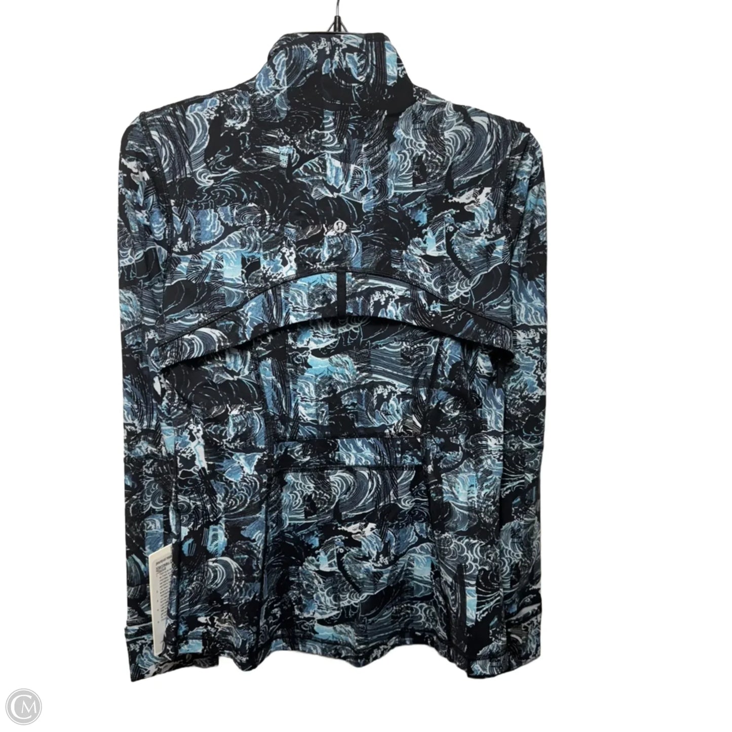 Manteau Athletic Jacket By Lululemon In Black & Blue, Size: 10