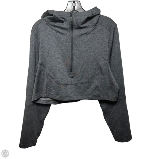 Cropped Athletic Jacket By Lululemon In Grey, Size: M