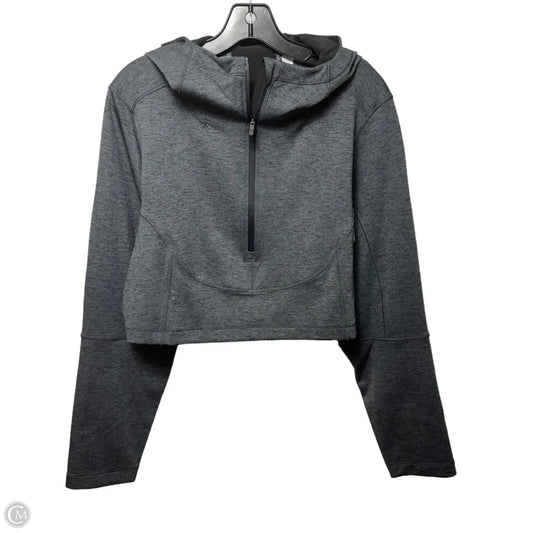 Unleash Strength Crop Hoodie Athletic Jacket By Lululemon In Grey, Size: 10