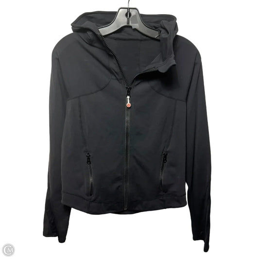 Hooded Athletic Jacket By Lululemon In Black, Size: 10