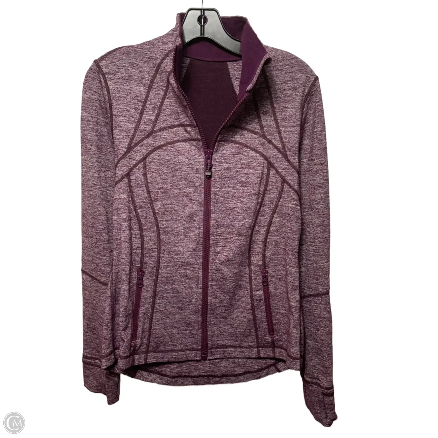 Athletic Jacket By Lululemon In Maroon, Size: 10