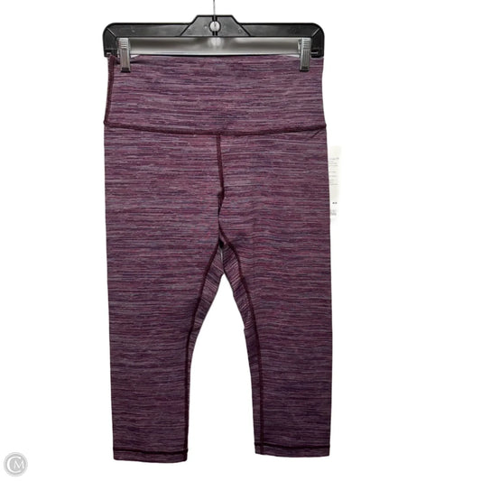 Wunder Under Crop HR Athletic Leggings Capris By Lululemon In Multi-colored, Size: 10
