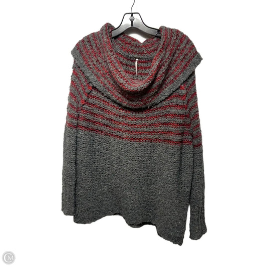 Sweater By Free People In Grey & Red, Size: S