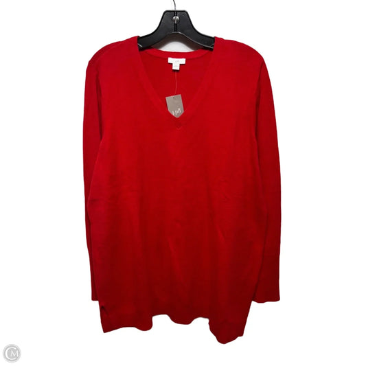 Sweater By J. Jill In Ruby Red, Size: L