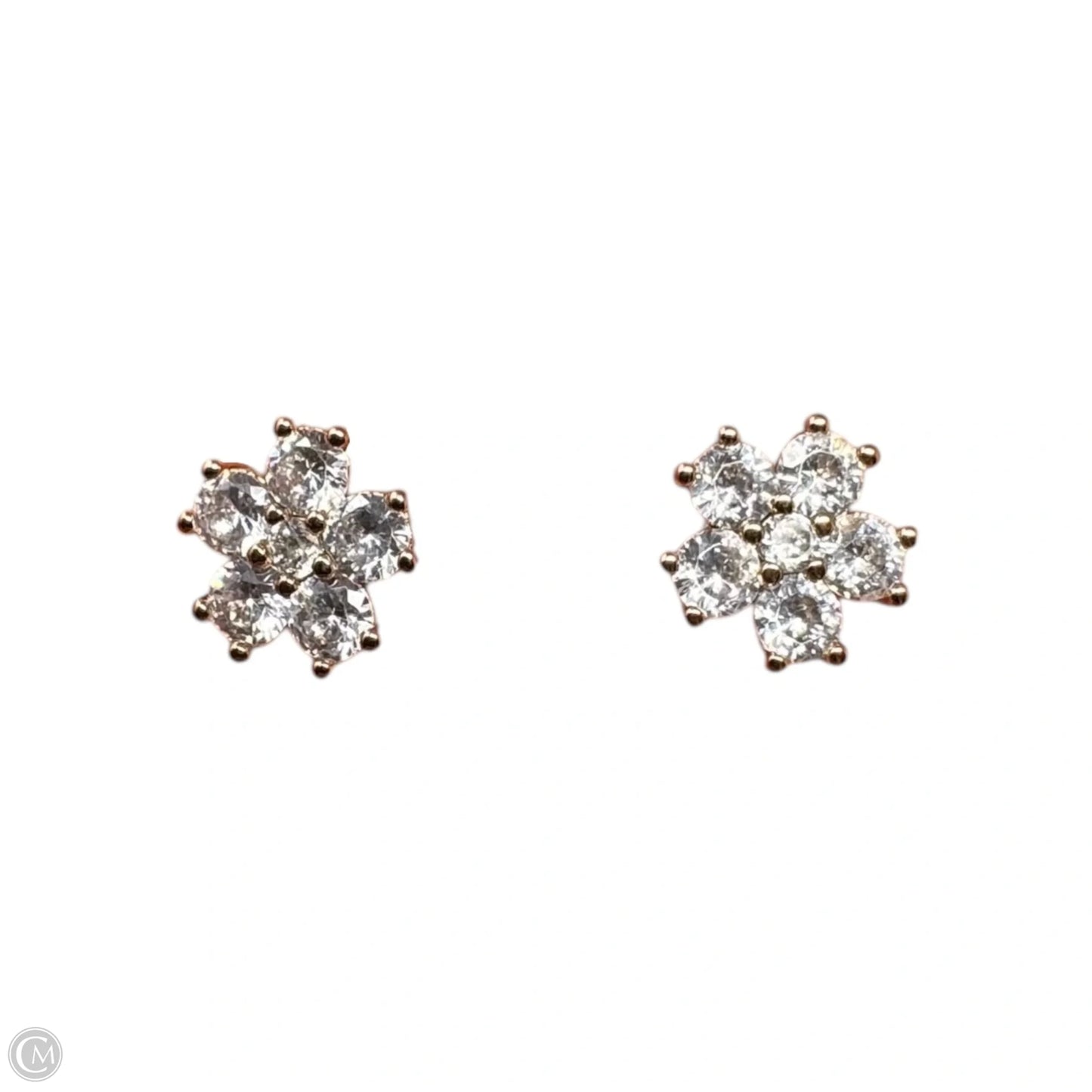 Crystal Flower Stud Earrings Designer By Kate Spade