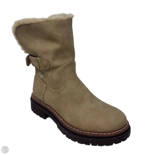 Fur Lined Boots Ankle Flats By Nautica In Tan, Size: 7