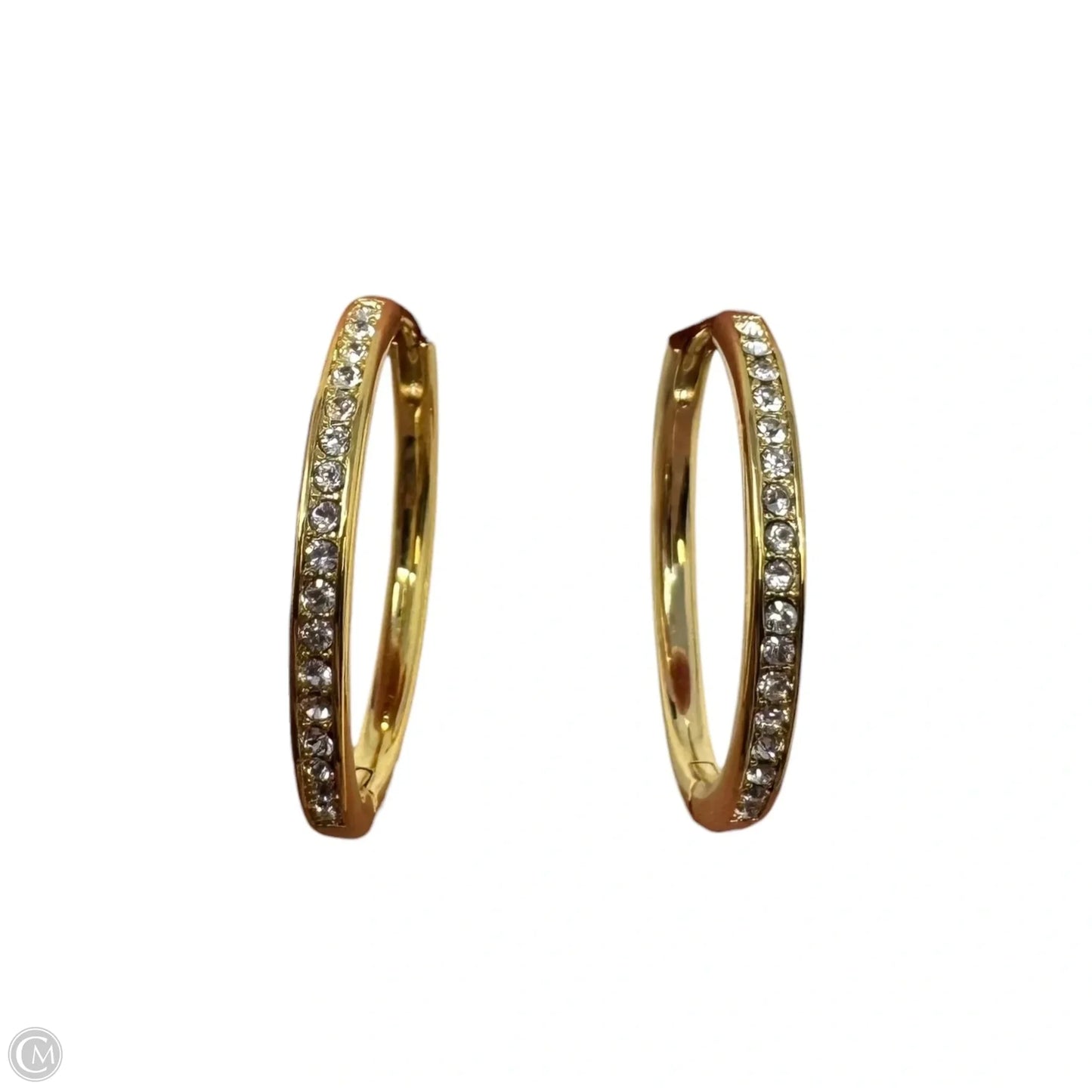 Gold & Diamanté Hoop Earrings