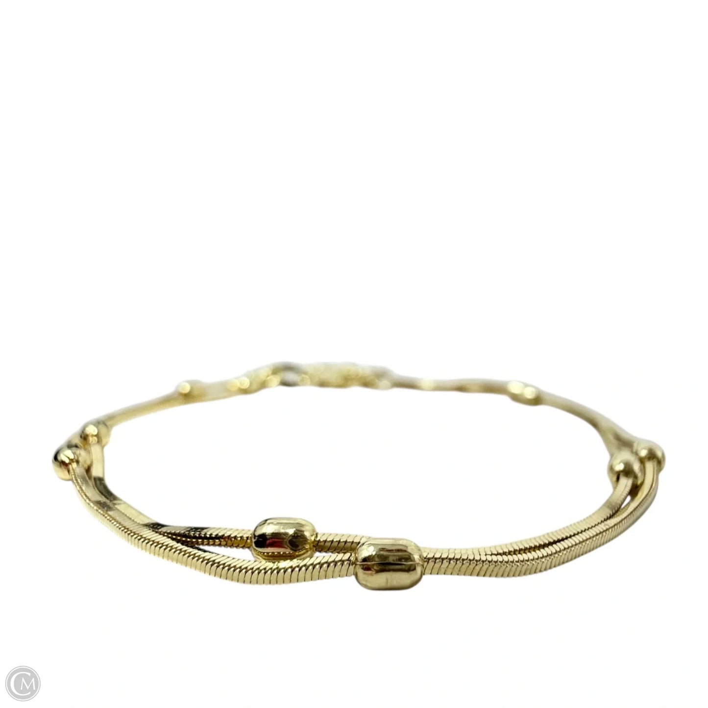 Italian Gold Over Sterling Silver Double Chain Bracelet By Dyadema