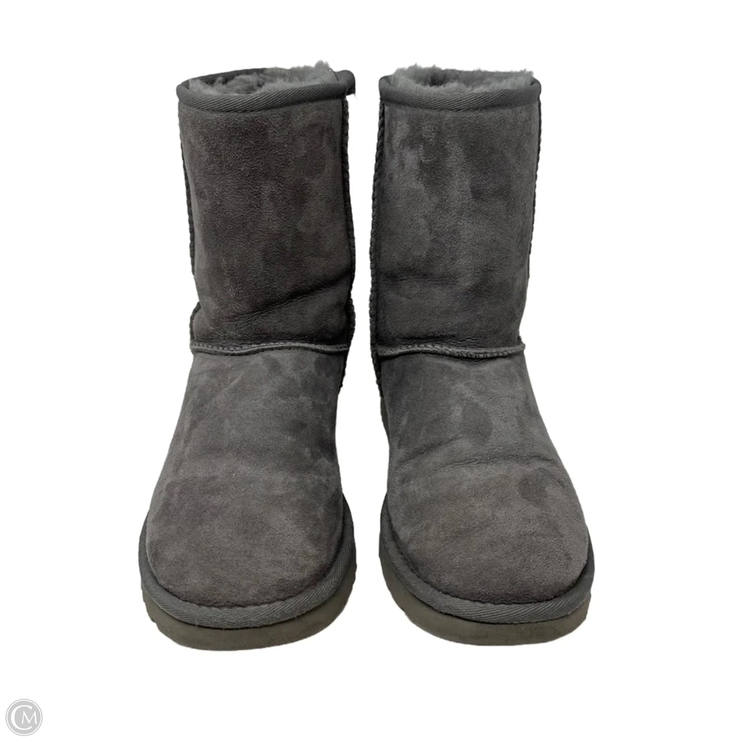 Classic Short II Boots Designer By Ugg In Grey, Size: 8