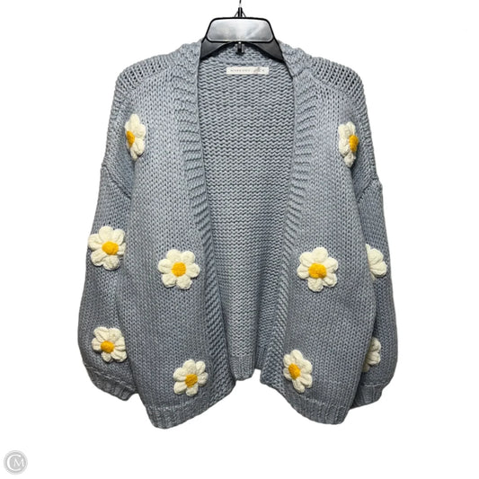 Sweater Cardigan By Altard State In Blue & White, Size: M