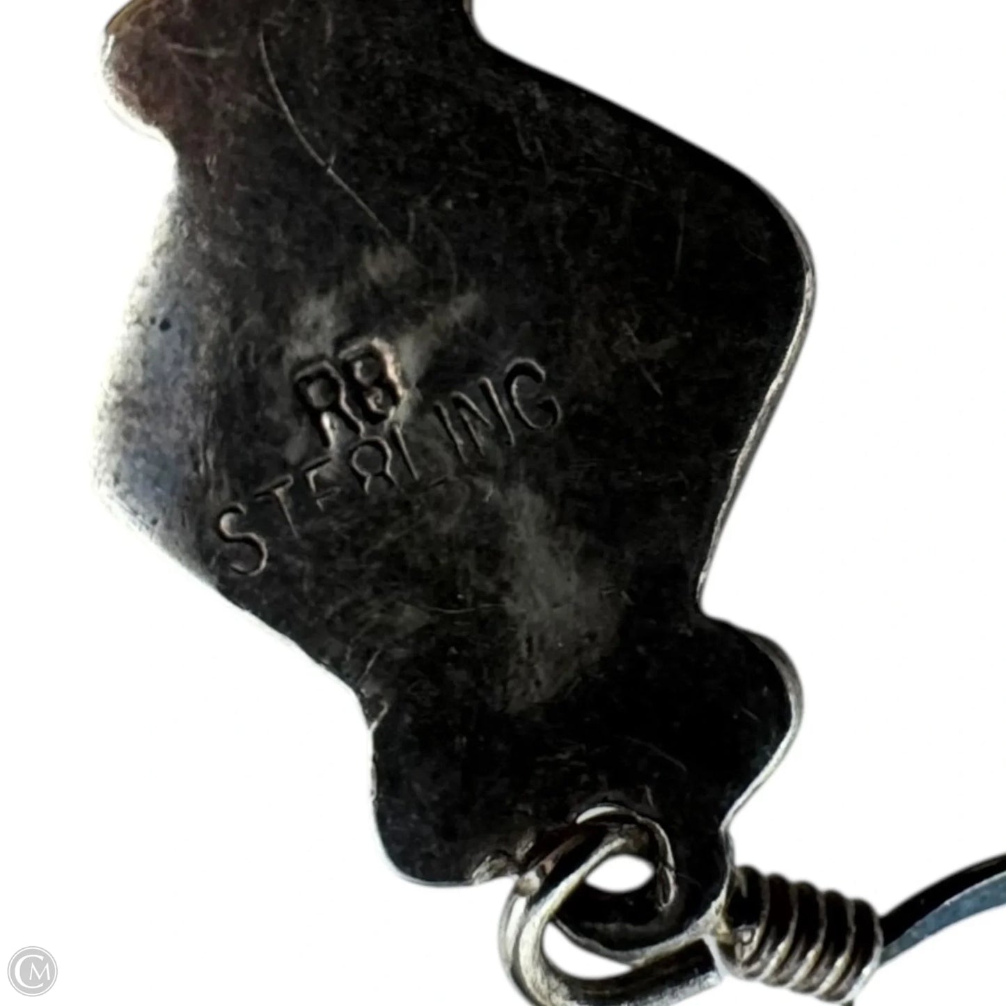 Faux Opal Diamond Shape Dangle Earrings Sterling Silver