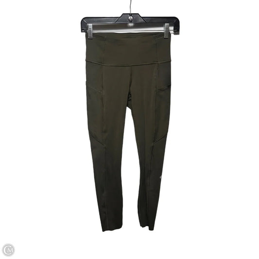 Athletic Leggings By Lululemon In Green, Size: 4