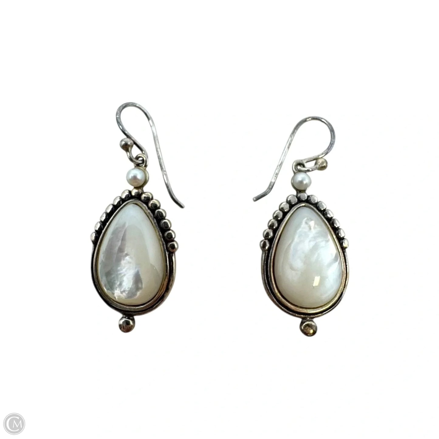 Pearlescent Teardrop Earrings Sterling Silver