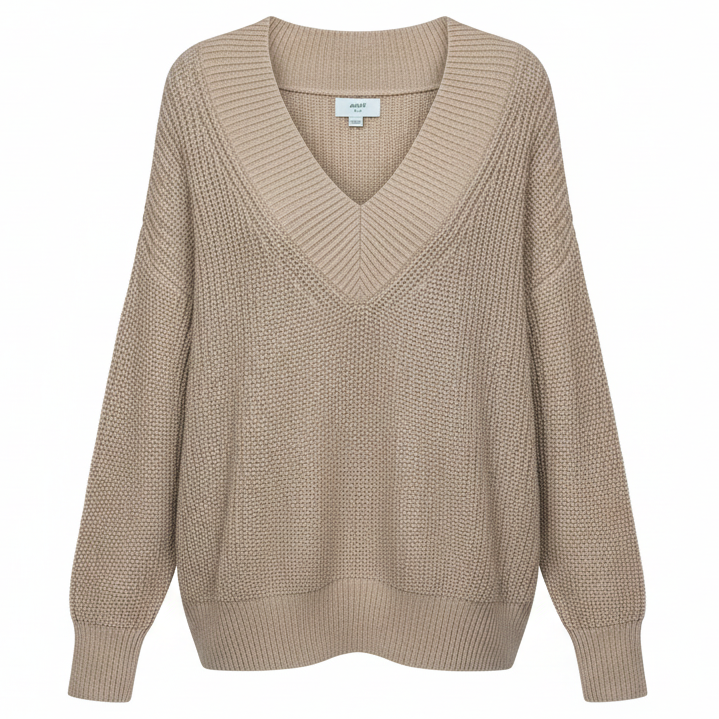 Sandalwood V-Neck Pullover Sweater By Aerie In Beige, Size: XS