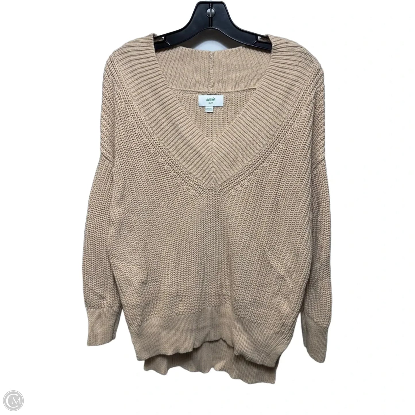 Sandalwood V-Neck Pullover Sweater By Aerie In Beige, Size: XS