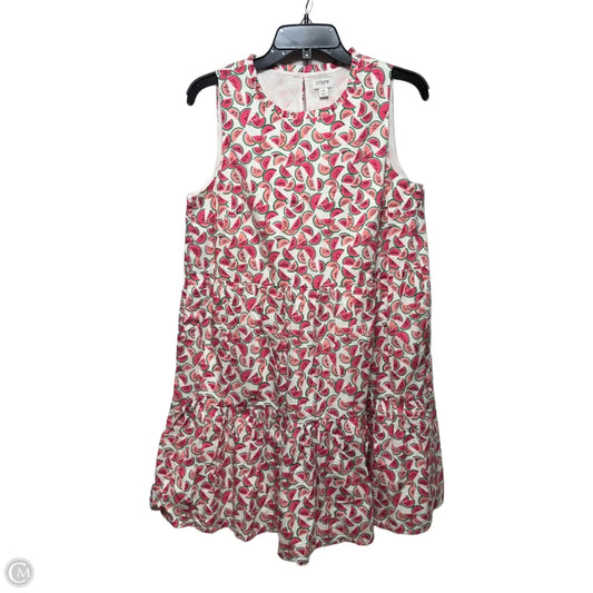 Watermelon Dress Casual Midi By J. Crew In Pink & White, Size: 10